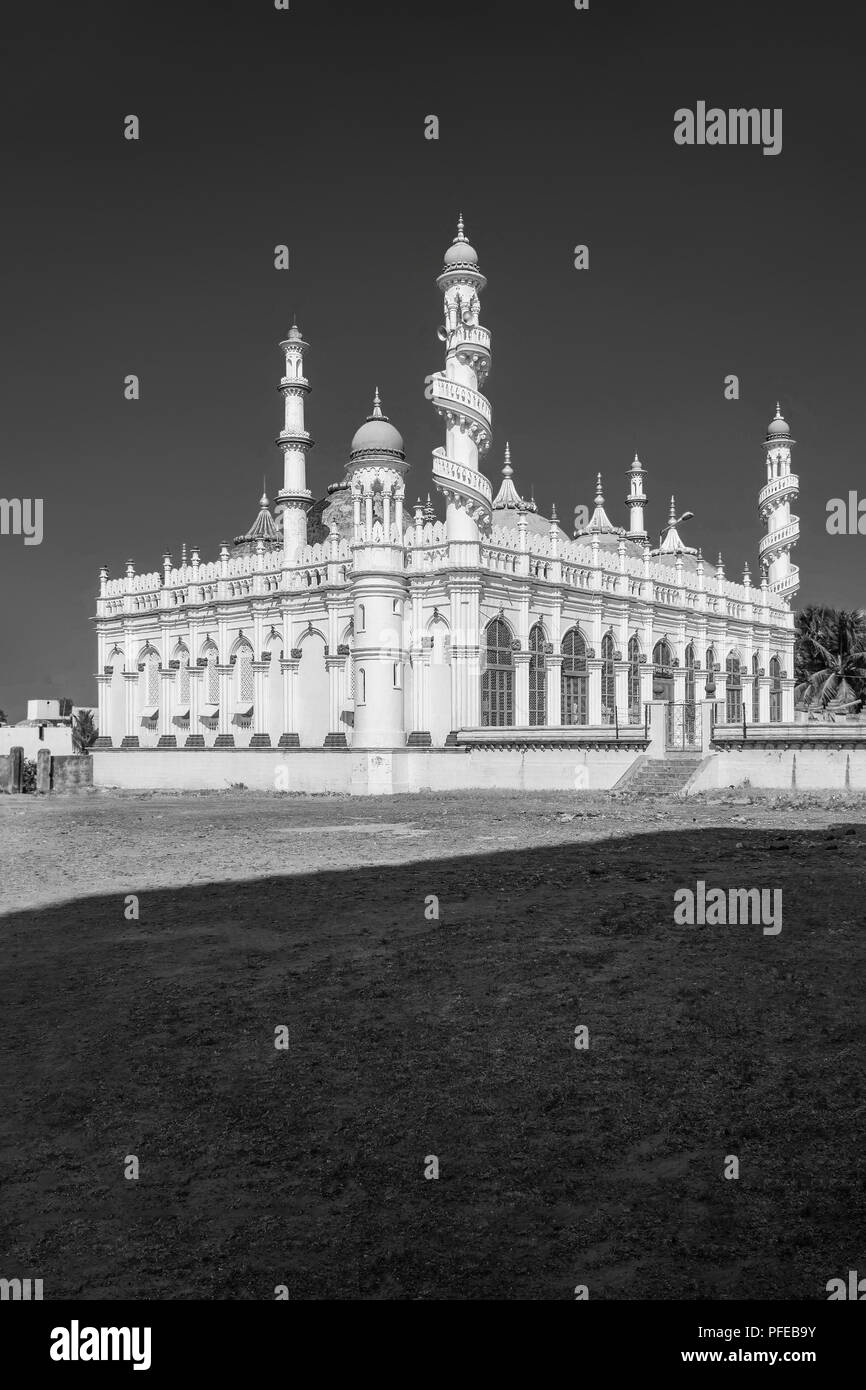 Gujarat, Inde , Junagarh, Décembre 11,2014 vue horizontale de Jammi mosquée à distance.. Banque D'Images