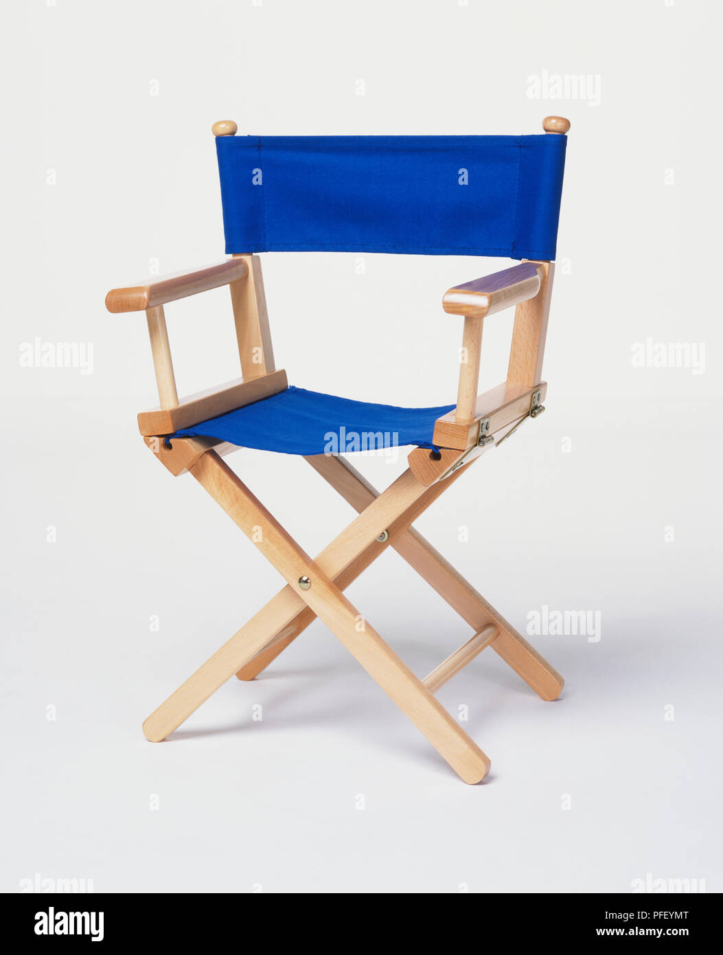 Fauteuil avec siège bleu Banque D'Images