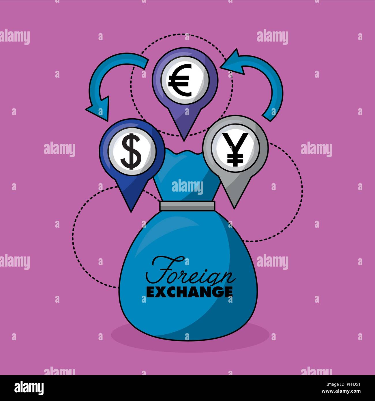 Carte de change Illustration de Vecteur