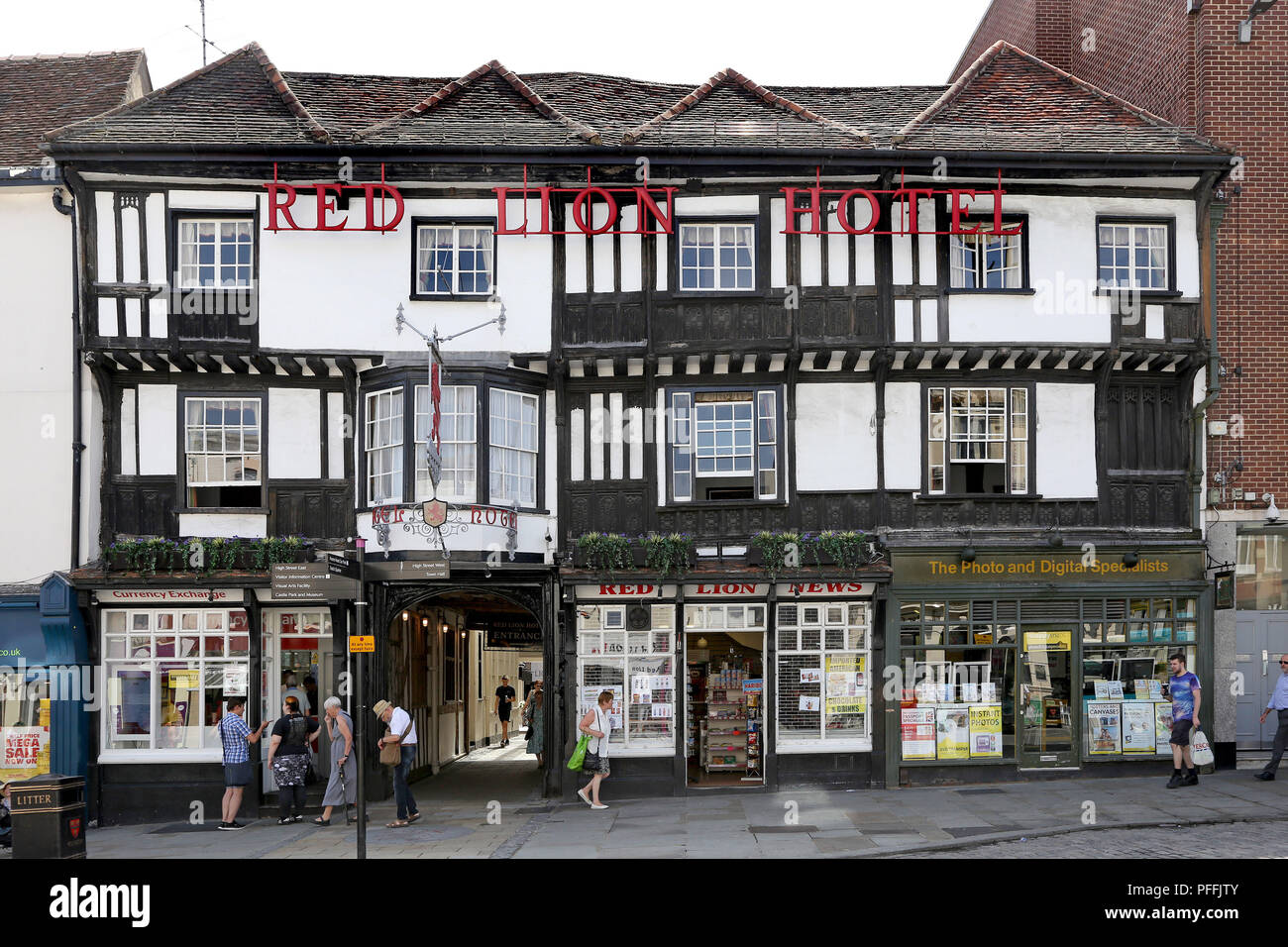 RED LION HOTEL DANS LA HIGH Street, Colchester, Essex. UK Banque D'Images