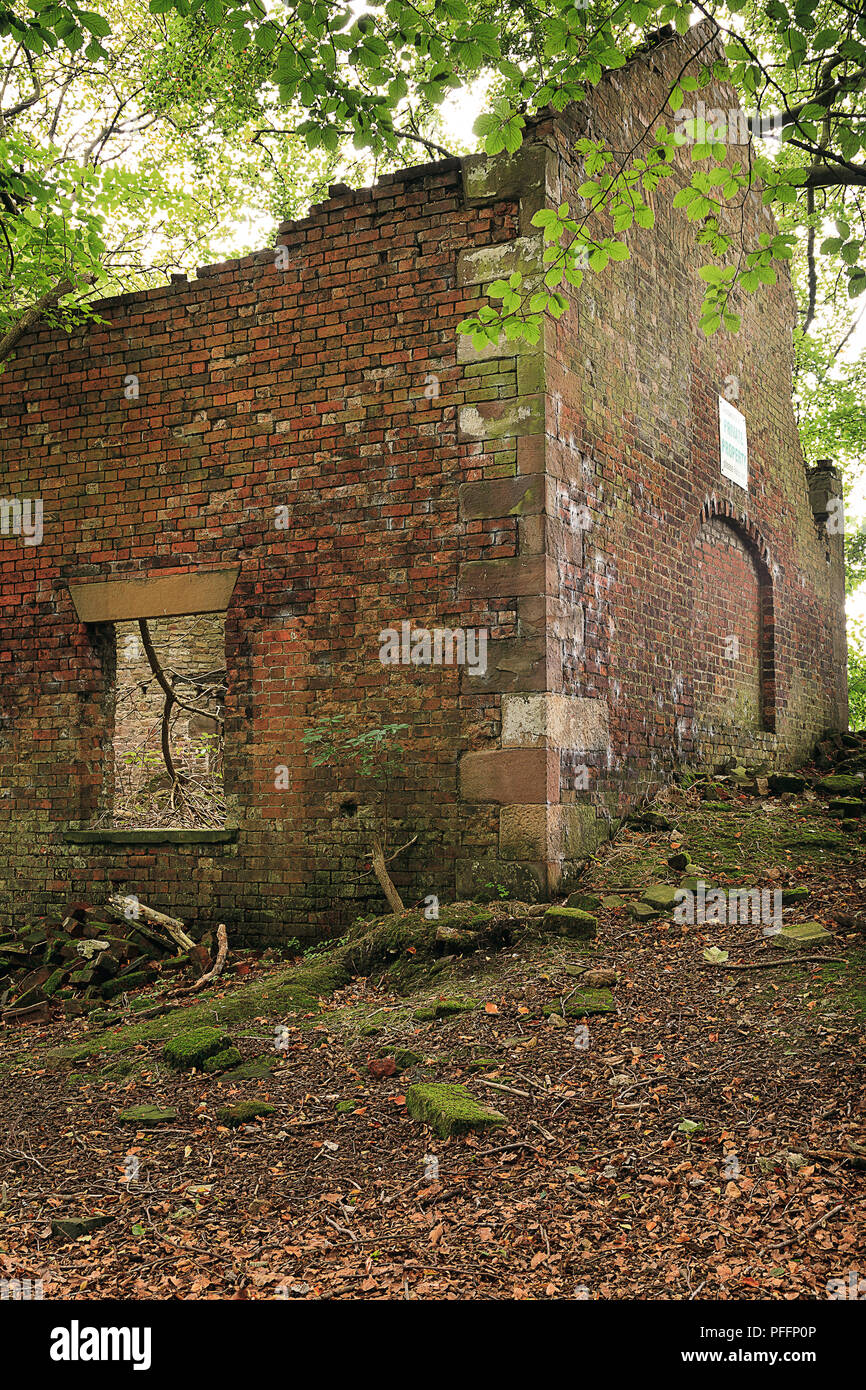 Ainsworth Old Hall, sur des terres privées, prises avec l'autorisation des propriétaires fonciers Banque D'Images