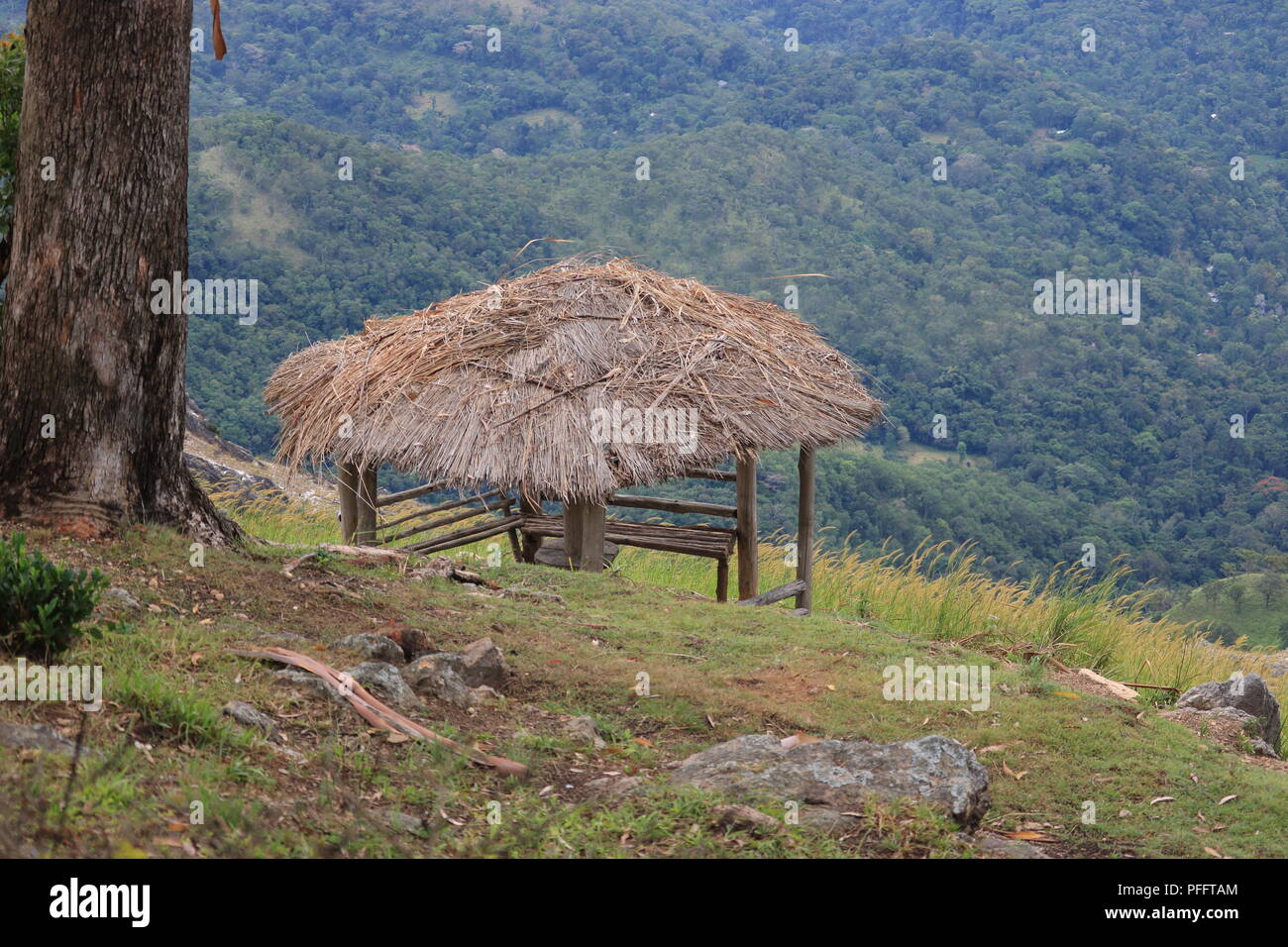 Petite hutte chez Pilkington Point, Sri Lanka Banque D'Images