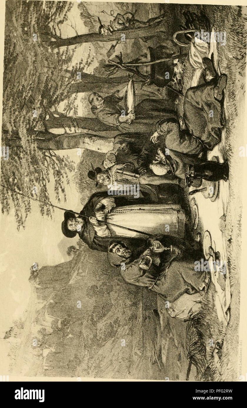 . Jours et nuits de la pêche au saumon dans le tweed : avec un bref compte-rendu de l'histoire naturelle et les habitudes du saumon, instructions pour les sportifs, des anecdotes, etc.. -- La pêche au saumon de la rivière Tweed ; le saumon. . Veuillez noter que ces images sont extraites de la page numérisée des images qui peuvent avoir été retouchées numériquement pour plus de lisibilité - coloration et l'aspect de ces illustrations ne peut pas parfaitement ressembler à l'œuvre originale.. Scrope, William, 1772-1852. Londres : E. Arnold Banque D'Images