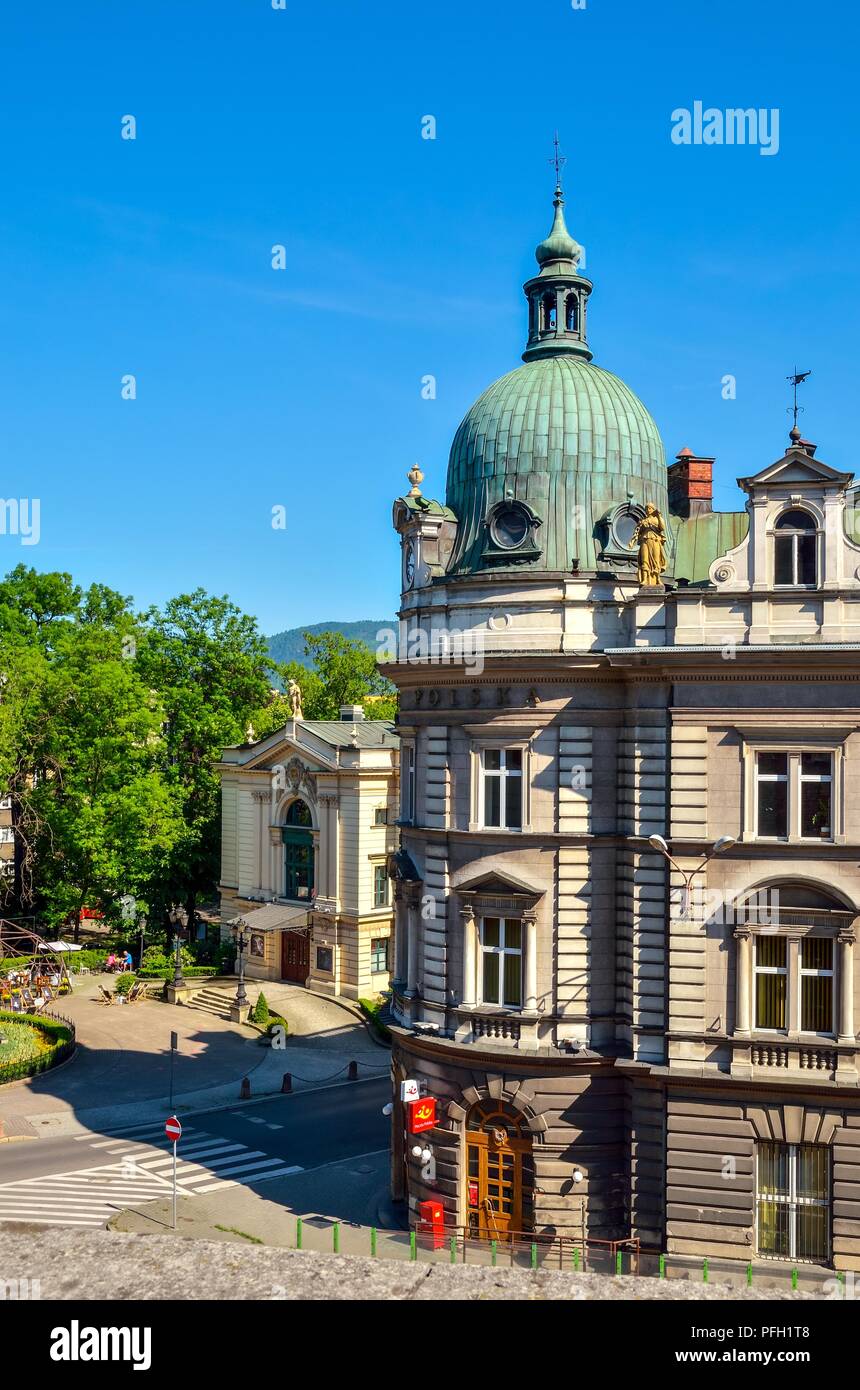 BIELSKO-BIALA, Pologne - 13 MAI 2018 : bureau de poste polonais de Bielsko-Biala, Pologne. Banque D'Images