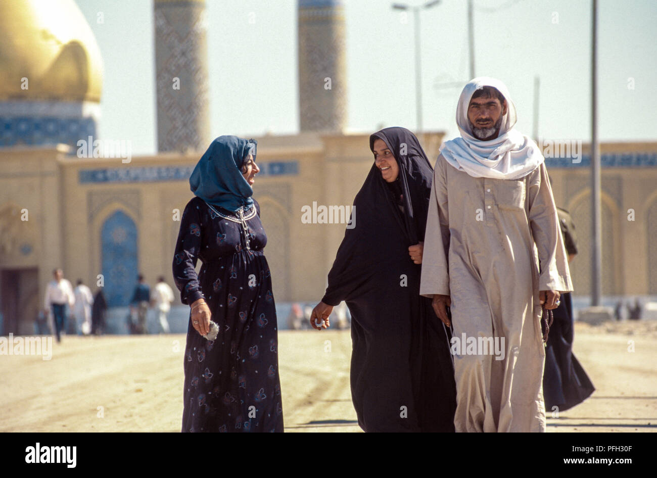 L'entrée du lieu de culte islamiques chiites à Karbala Banque D'Images