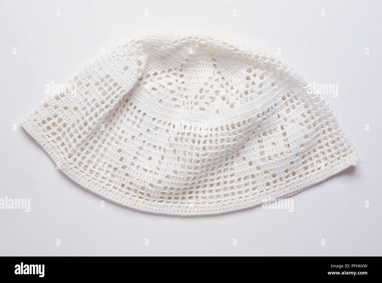 Crochet blanc chapeau de crâne Banque D'Images