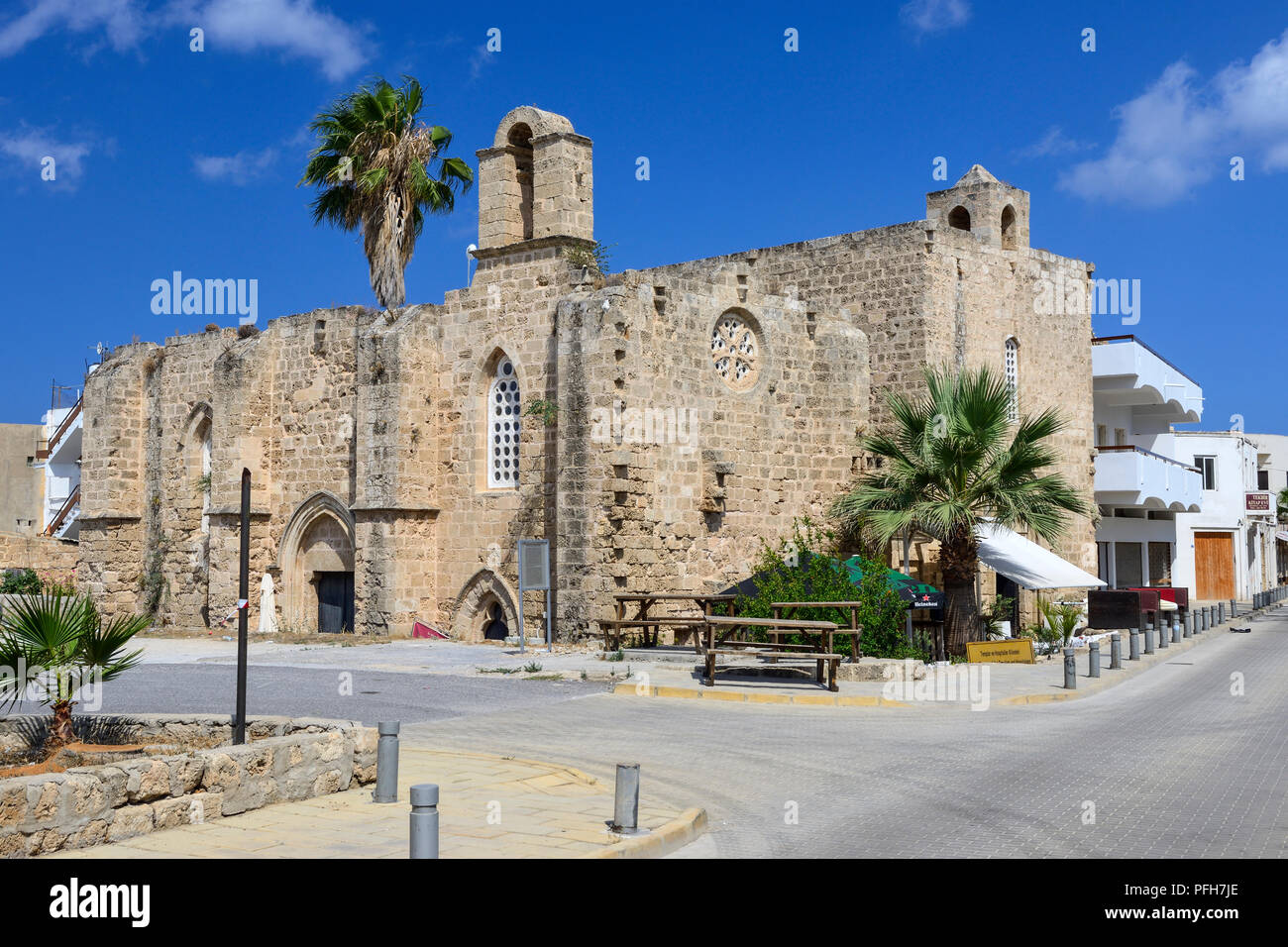 Lits 1 églises des Templiers et Chevaliers hospitalier dans la vieille ville de Famagouste (Gazimagusa) dans la République turque de Chypre du Nord Banque D'Images