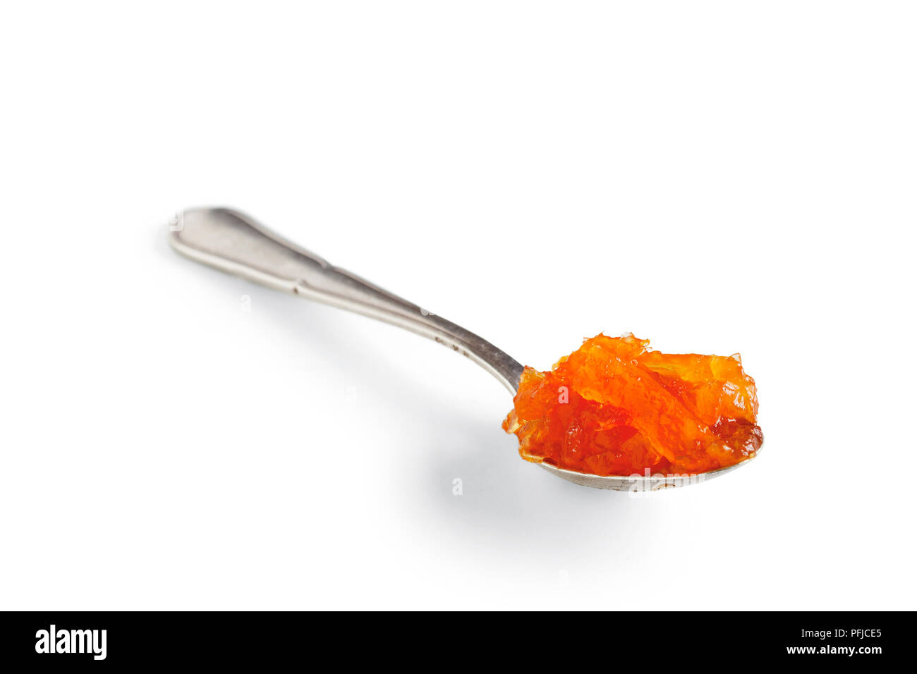 Cuillère à soupe de marmelade d'orange et gingembre, close-up Banque D'Images
