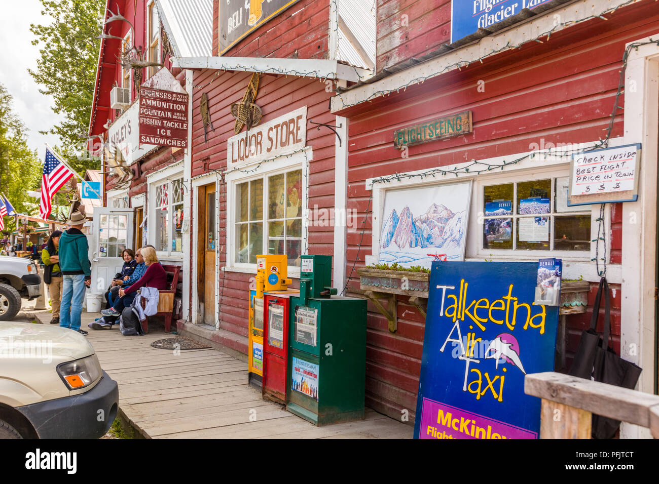 Vieux village historique de Talkeetna Alaska Banque D'Images