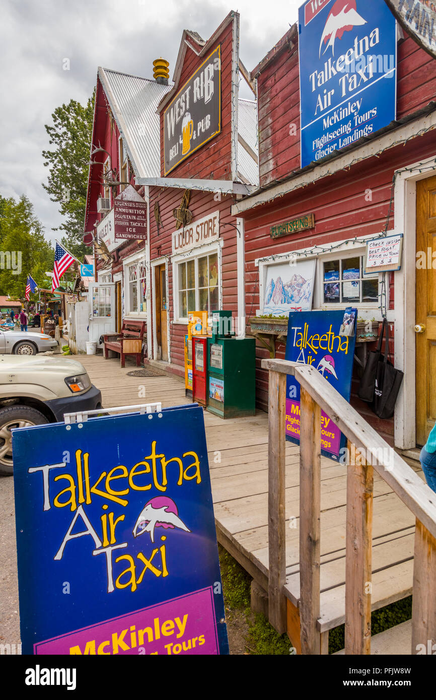 Vieux village historique de Talkeetna Alaska Banque D'Images