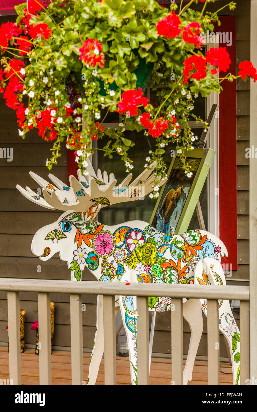 Vieux village historique de Talkeetna Alaska Banque D'Images