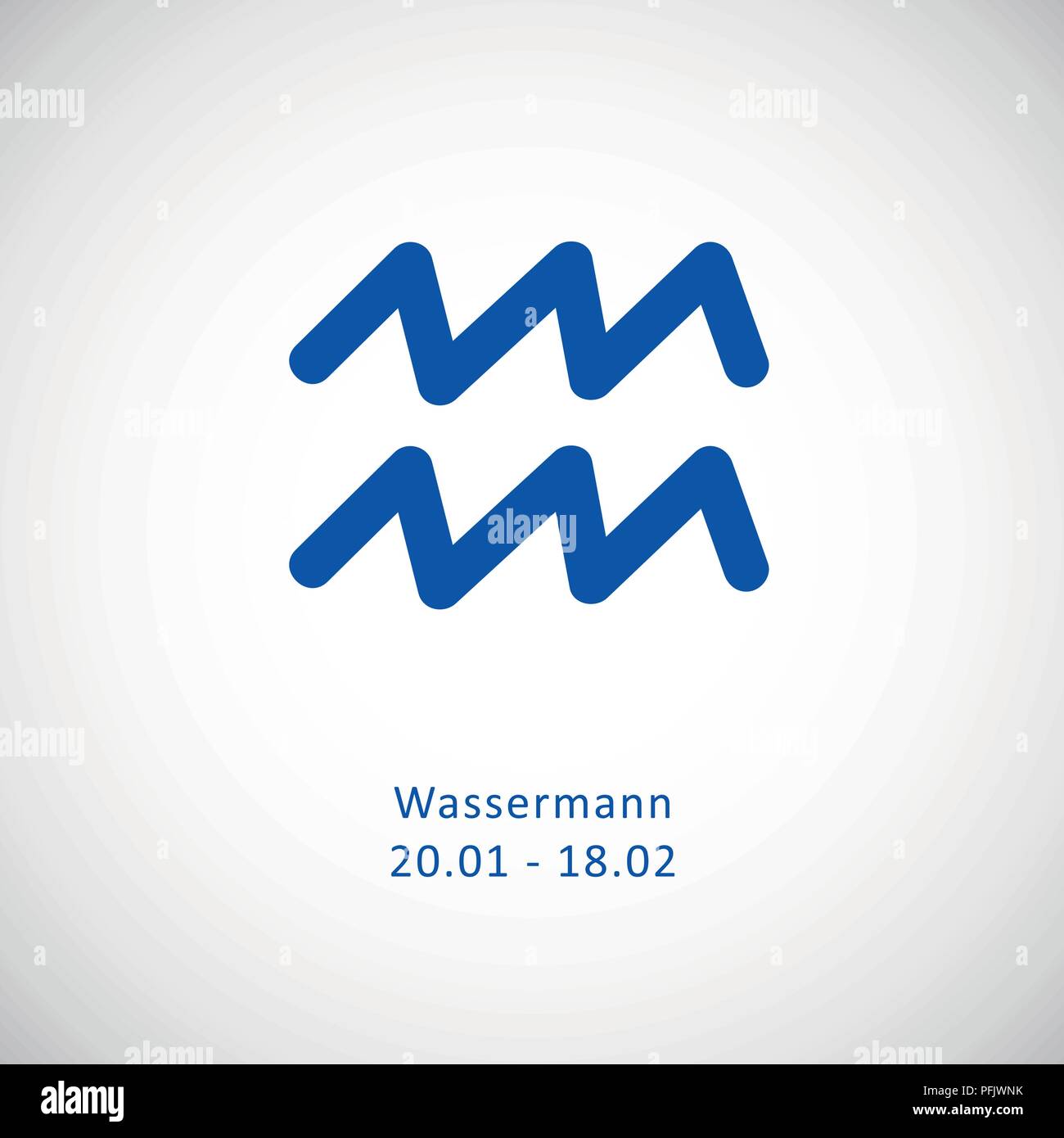 Horoscope Verseau Signe Du Zodiaque Bleu Calendrier En Eps10 Vector Illustration Image Vectorielle Stock Alamy