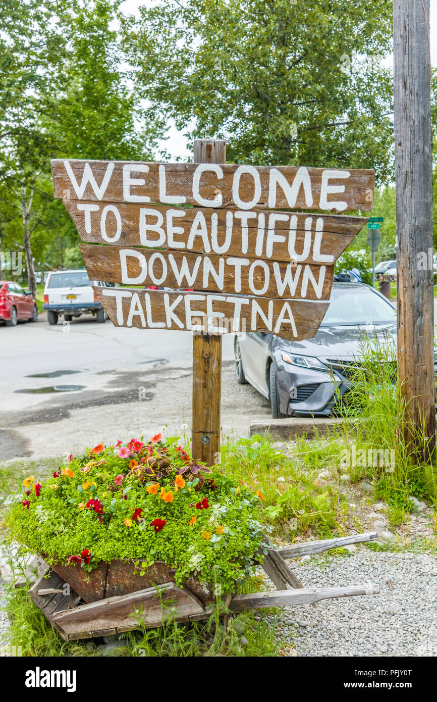 Vieux village historique de Talkeetna Alaska Banque D'Images