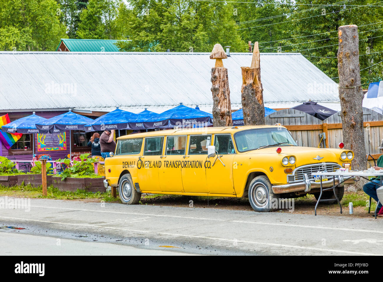 Vieux village historique de Talkeetna Alaska Banque D'Images