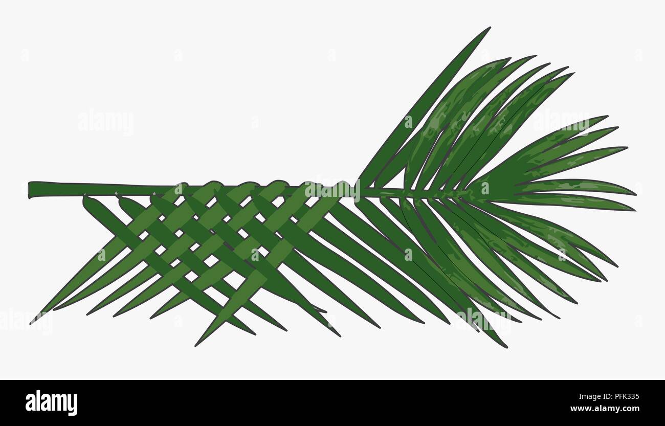Illustration numérique de feuilles de chaume Banque D'Images