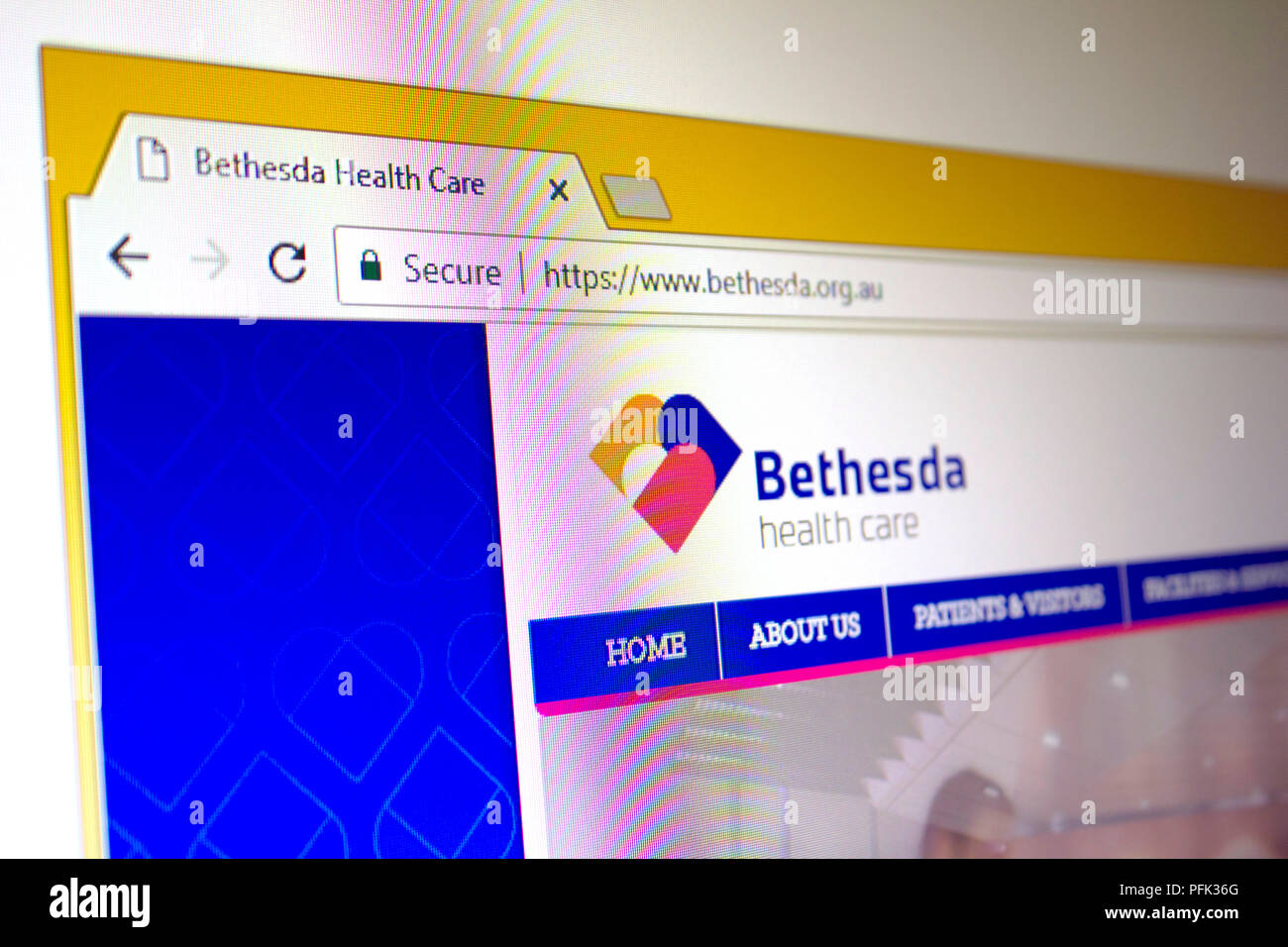 Site web de la santé de Bethesda Banque D'Images
