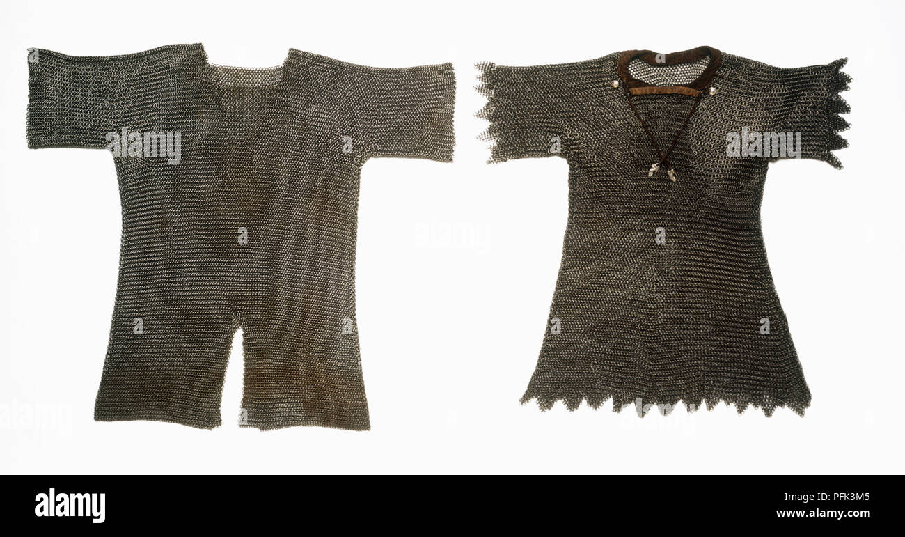Chain mail shirts médiévale Banque D'Images