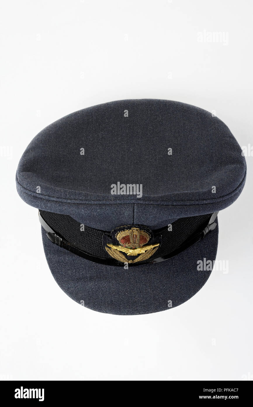 RAF Pilot's cap, comme portés lors de la Seconde Guerre mondiale Banque D'Images