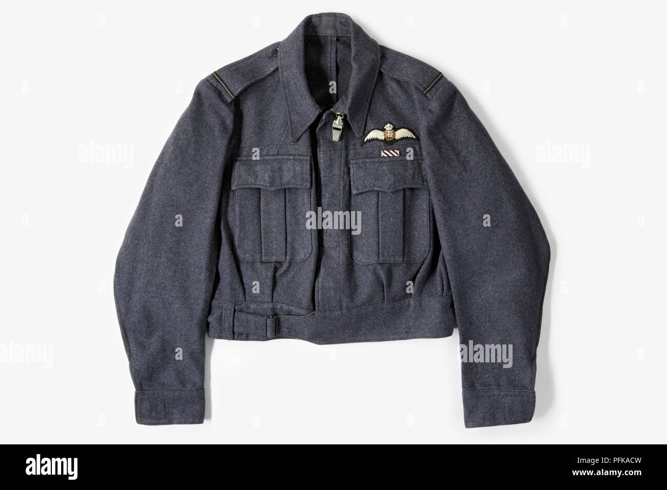 Battledress blouse, veste gris comme portés par des pilotes de la RAF durant la Seconde Guerre mondiale Banque D'Images