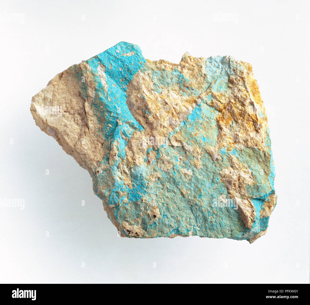 Turquoise sur roches de surface, close-up Banque D'Images