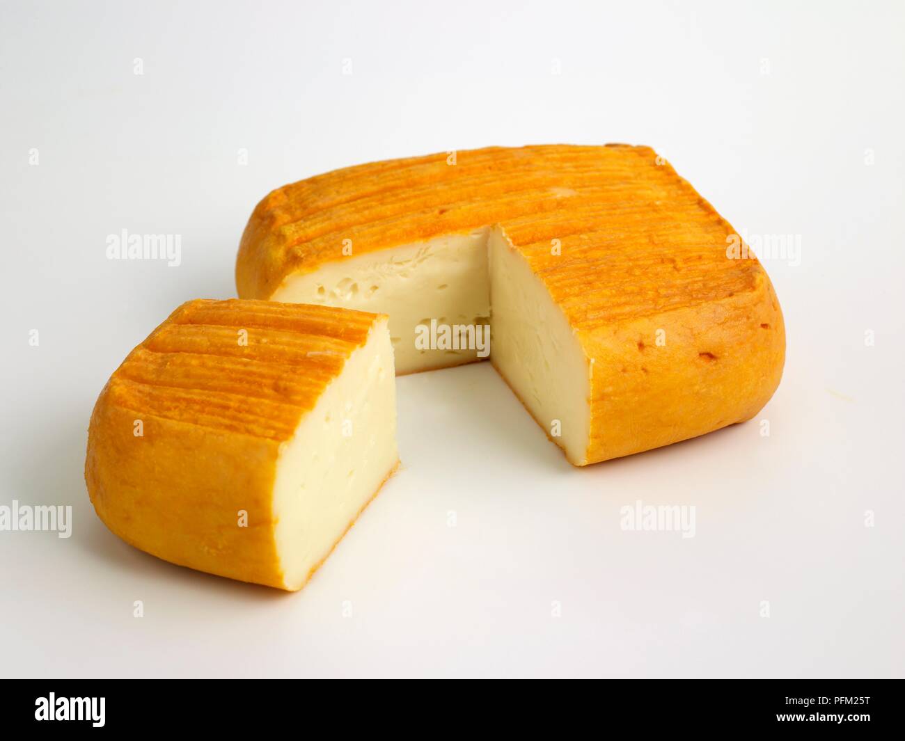 Meubles de place de l'anglais Vieux-Boulogne fromage au lait de vache avec le zeste d'orange Banque D'Images