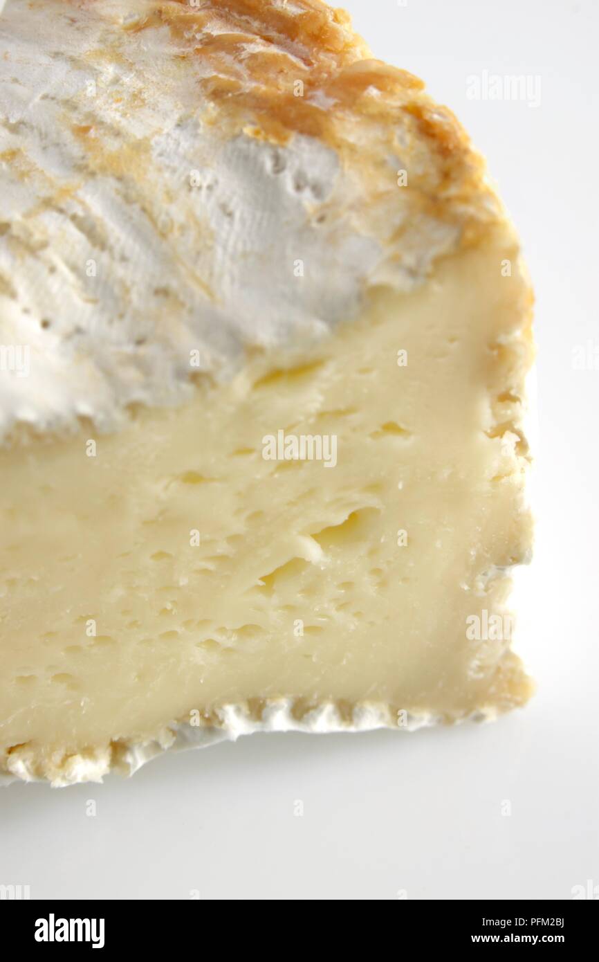 French Camembert fromage au lait de vache, close-up Banque D'Images