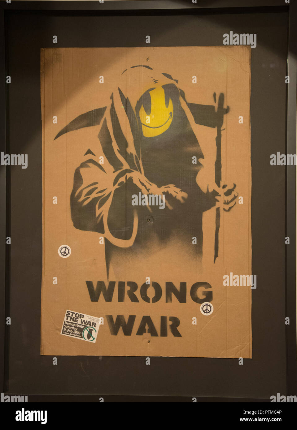 'Faux' de la guerre exposition de Banksy à MOCO Museum à Amsterdam, Holland Banque D'Images
