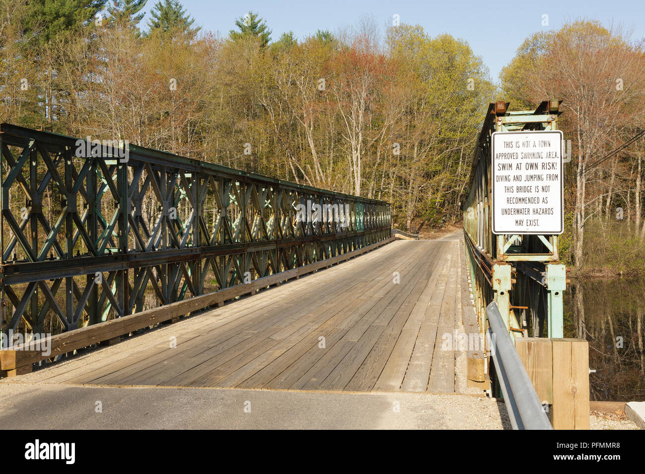 Wiswall emplacement du barrage le long de la rivière de la lamproie à Durham, New Hampshire. Banque D'Images