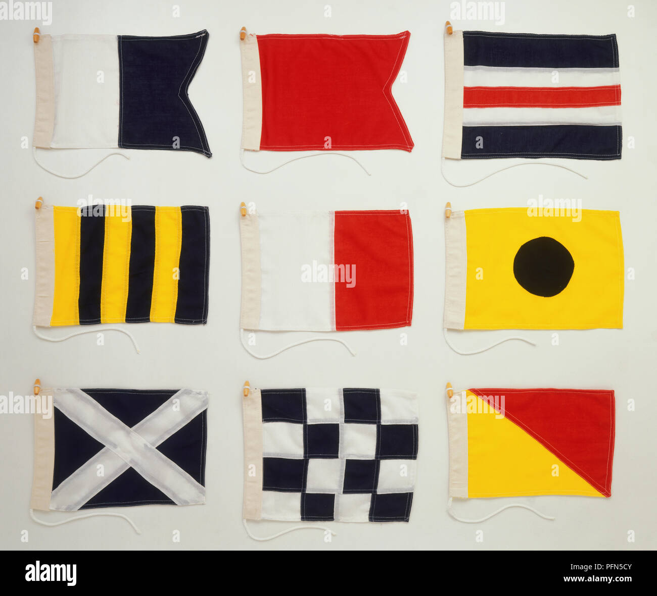 Code international des signaux drapeaux Banque D'Images