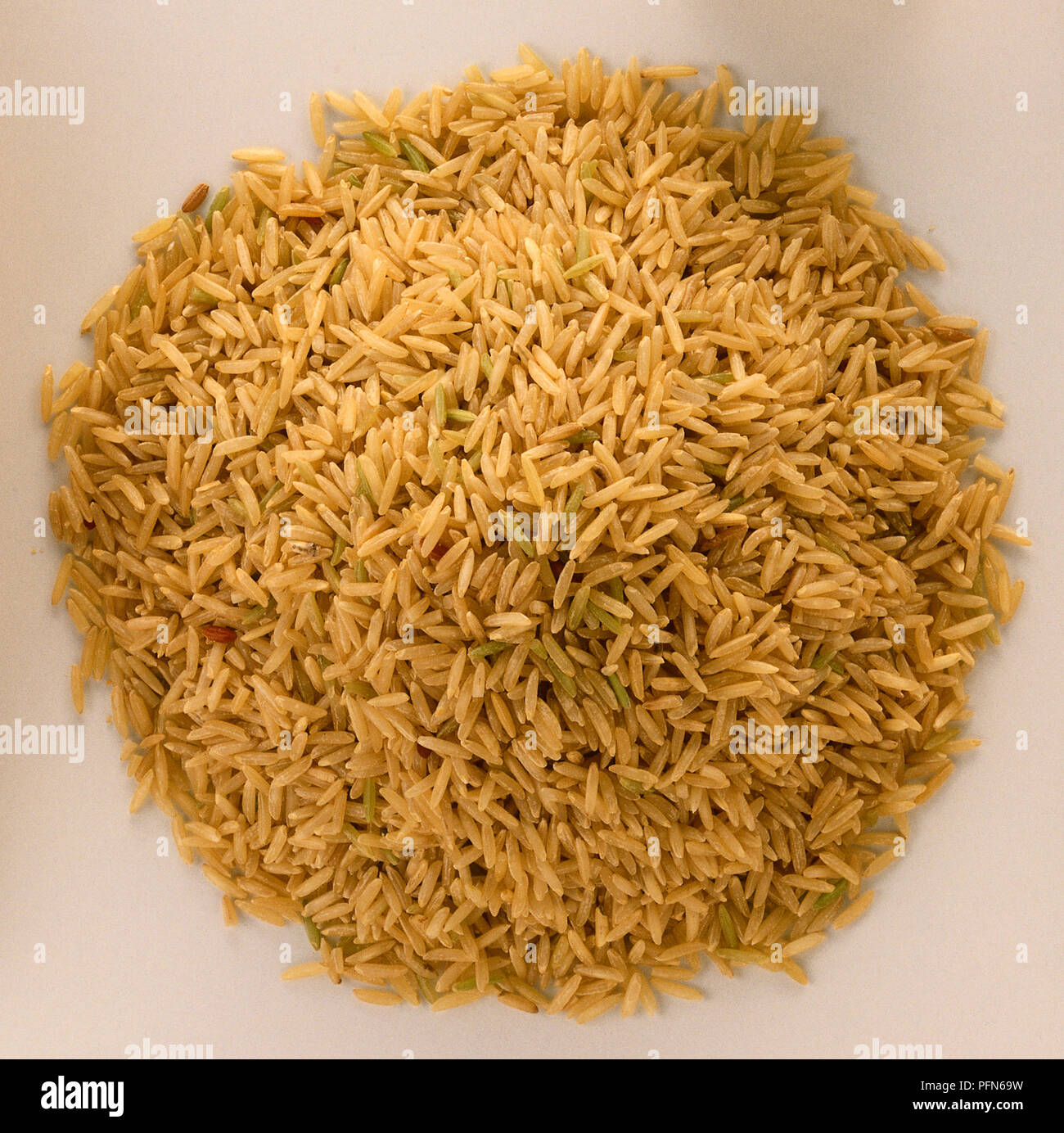 Tas de riz brun Banque D'Images