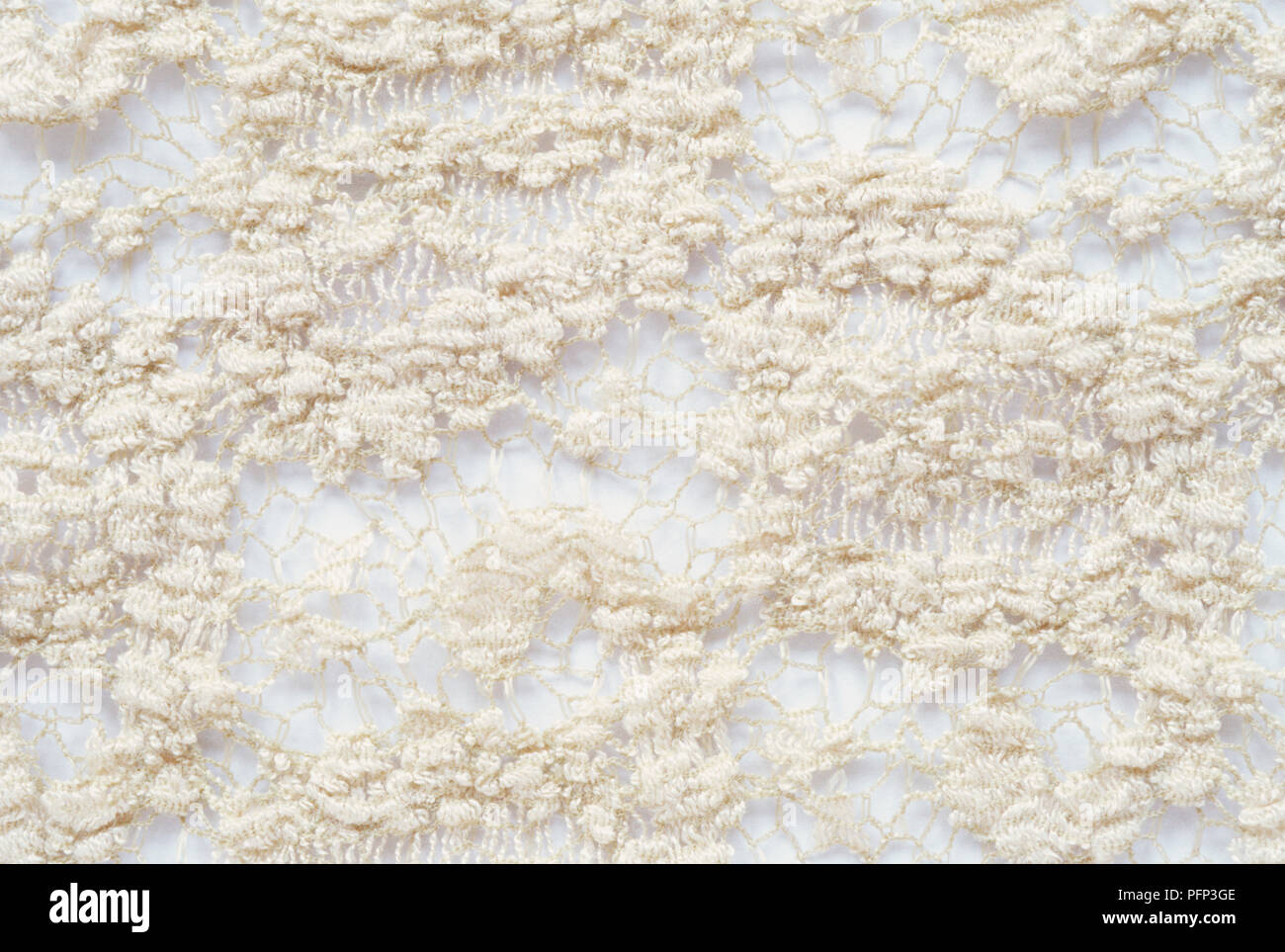 Tissu dentelle blanche, Close up Banque D'Images