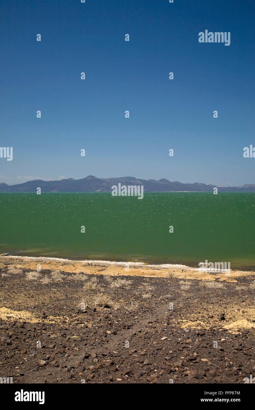Kenya, vallée du Rift, le lac Turkana, vue sur le lac Banque D'Images