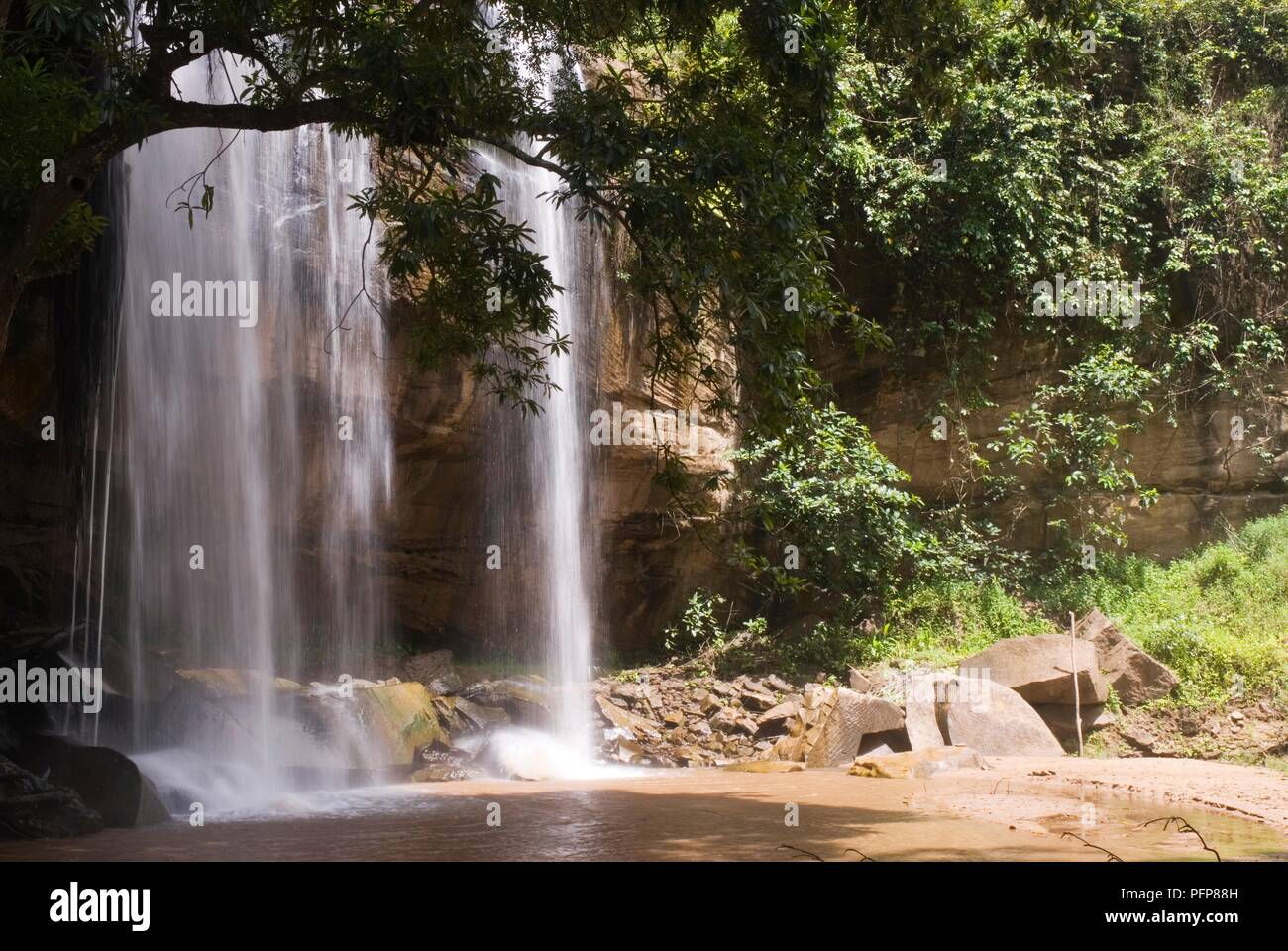 Au Kenya, le site Shimba Hills National Reserve, Sheldrick Falls Banque D'Images