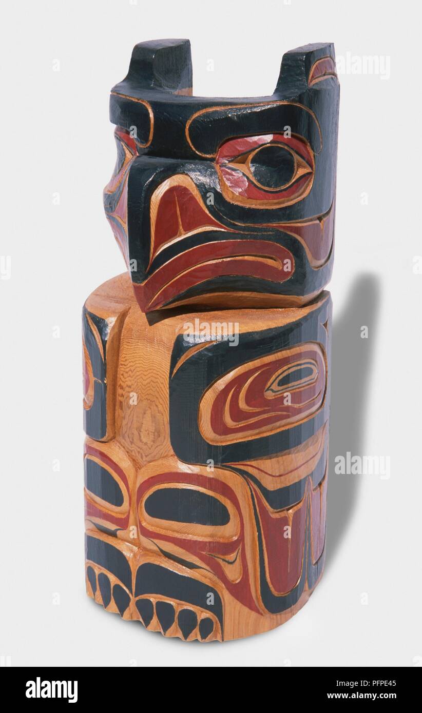 Partie d'un totem Banque D'Images