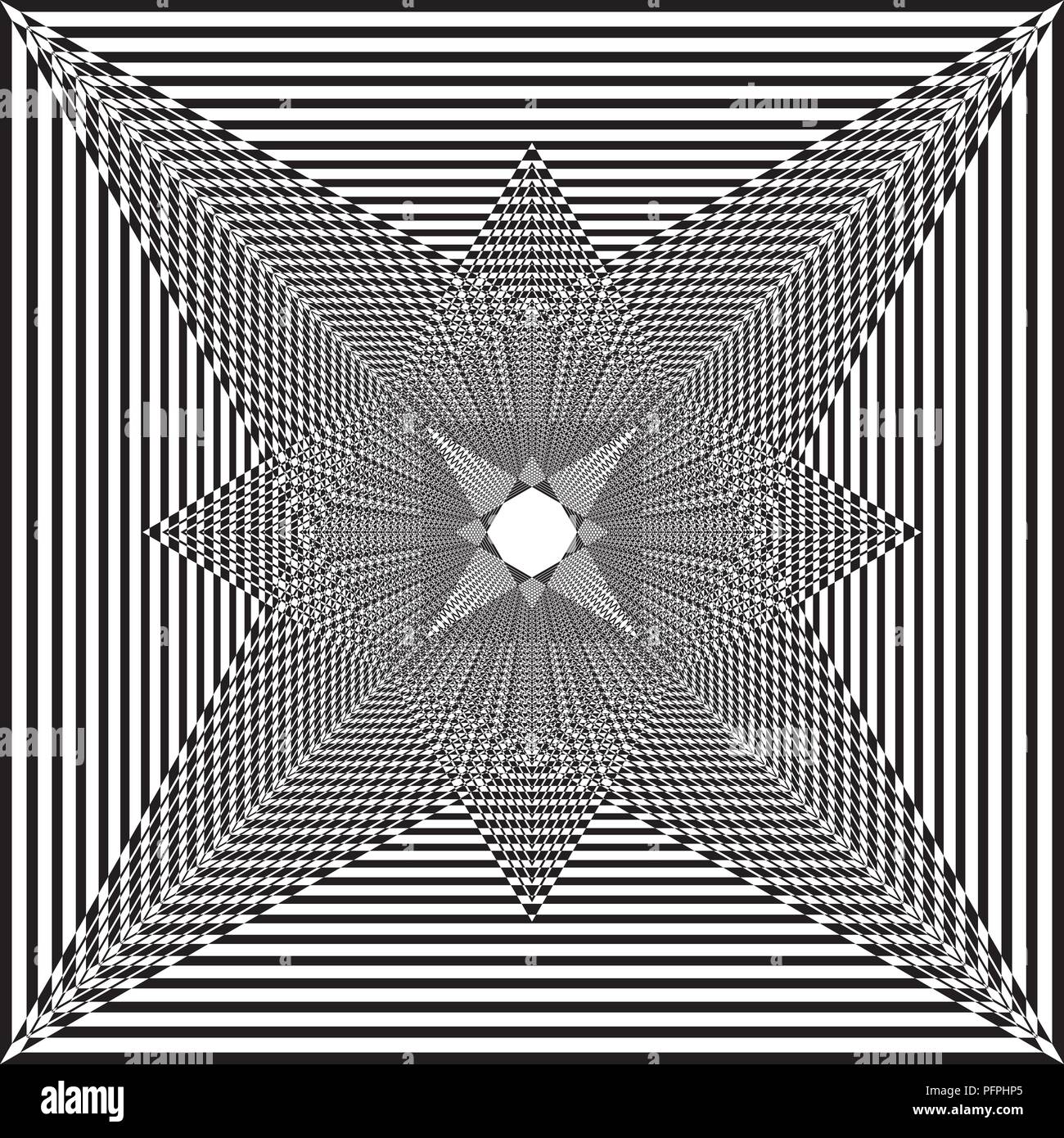 Résumé Cadre Triangle Bassed Clôture Perspective multiples noir sur fond transparent Illustration de Vecteur