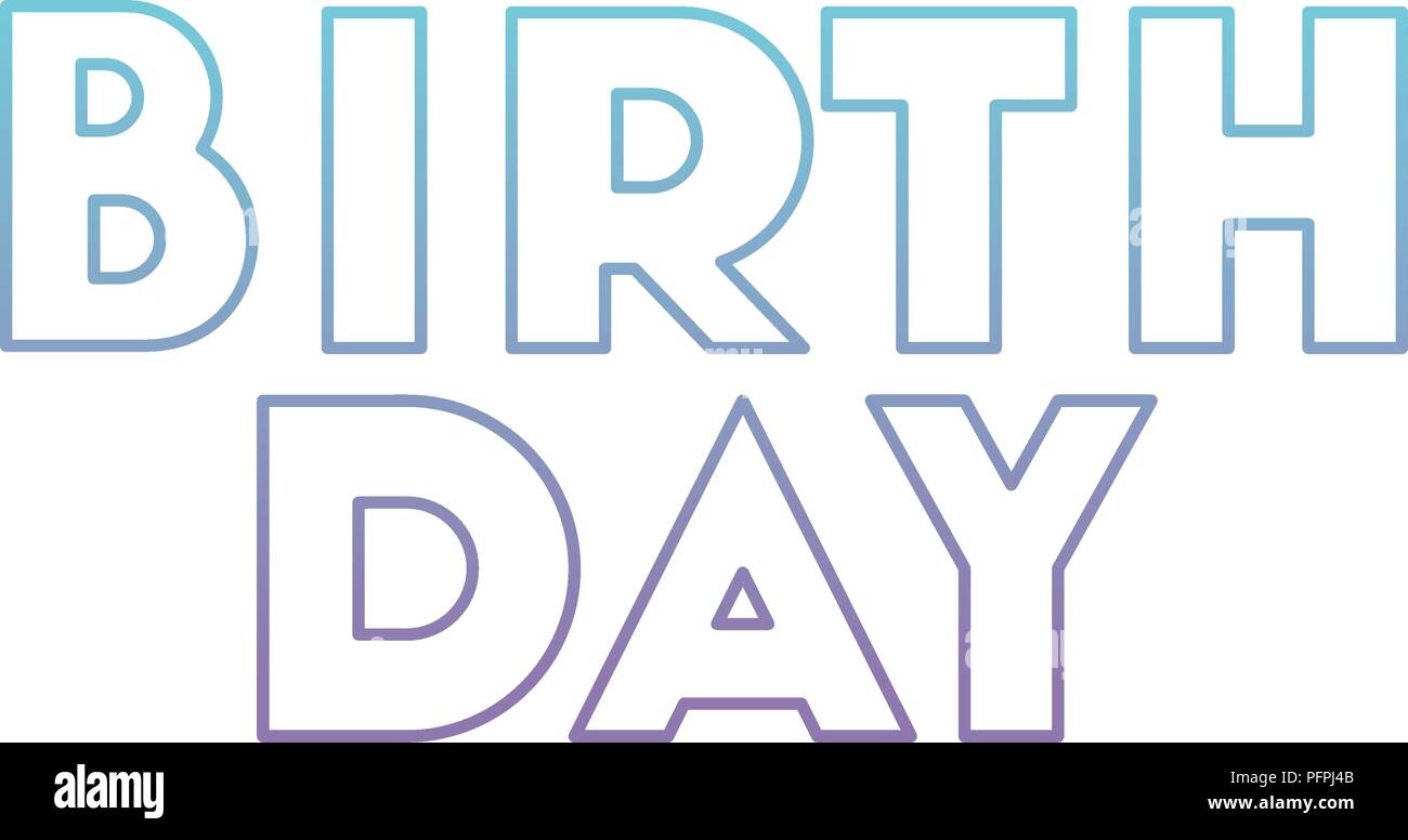 Joyeux Anniversaire Message Avec La Police Fait Main Image Vectorielle Stock Alamy