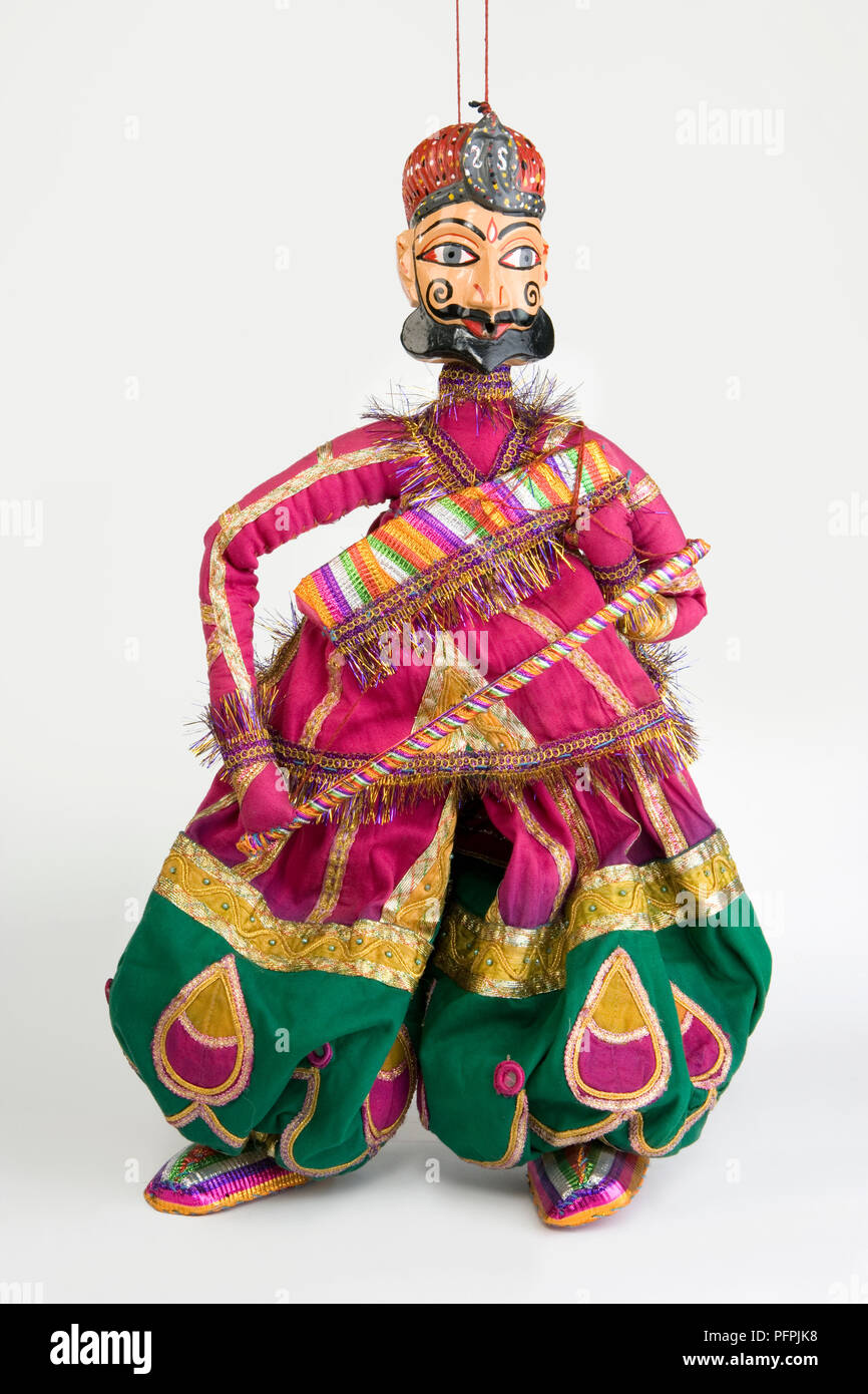 Marionnette traditionnelle du Rajasthan (kathputali) Banque D'Images