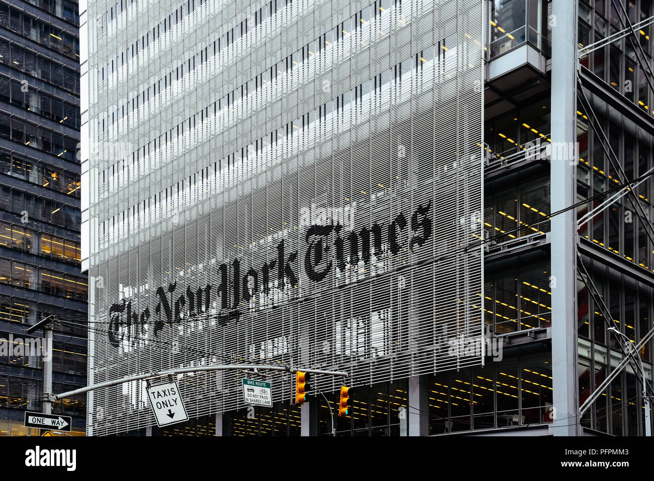 La ville de New York, USA - 20 juin 2018 : New York Times siège à Midtown de Manhattan Banque D'Images