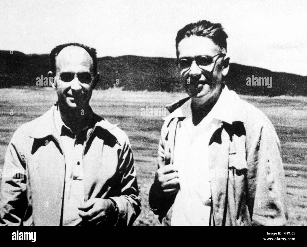 Usa, Los Alamos, Enrico Fermi, Emilio Segre, 1939 Banque D'Images