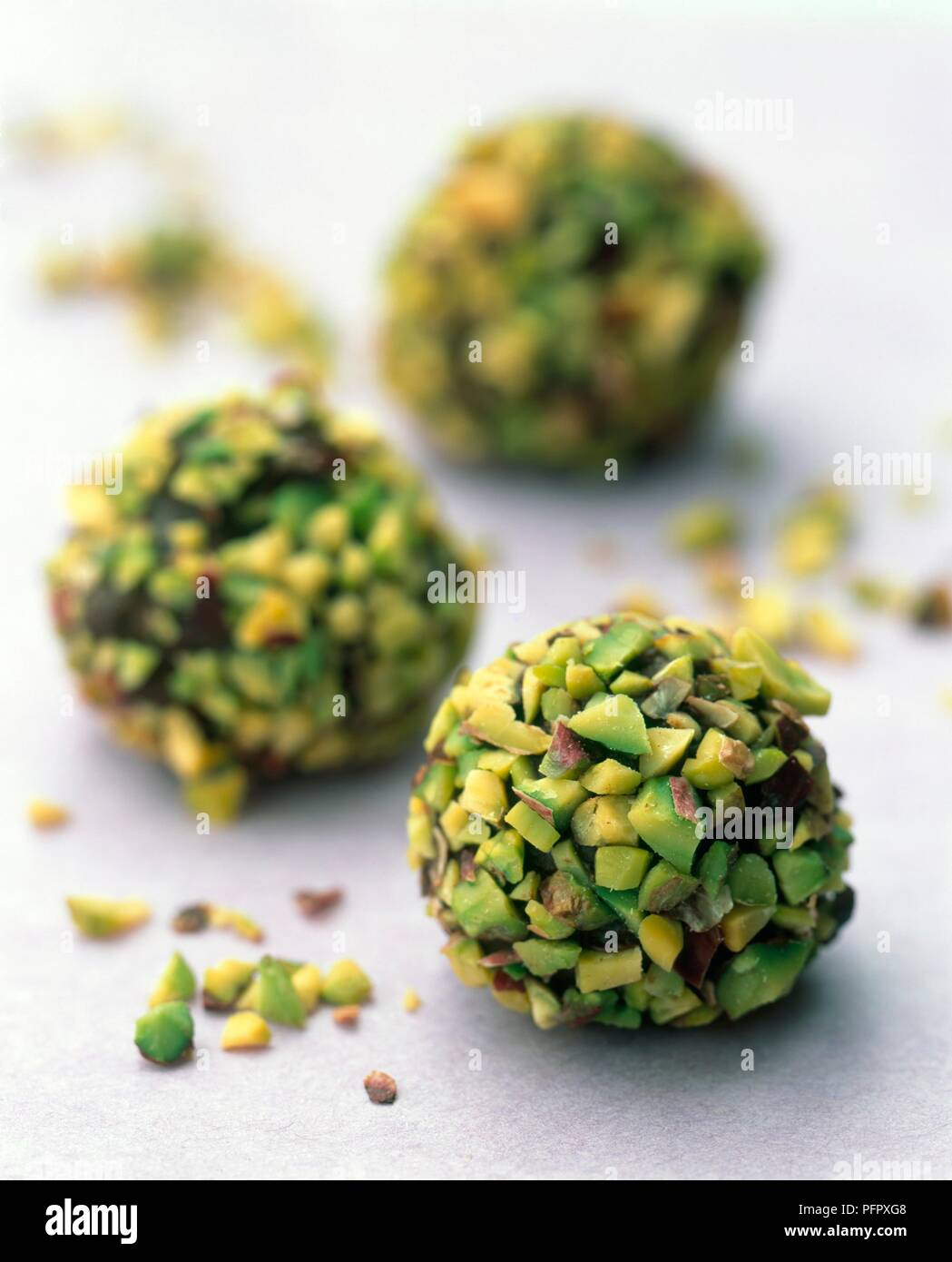 Pistache chocolats Banque D'Images