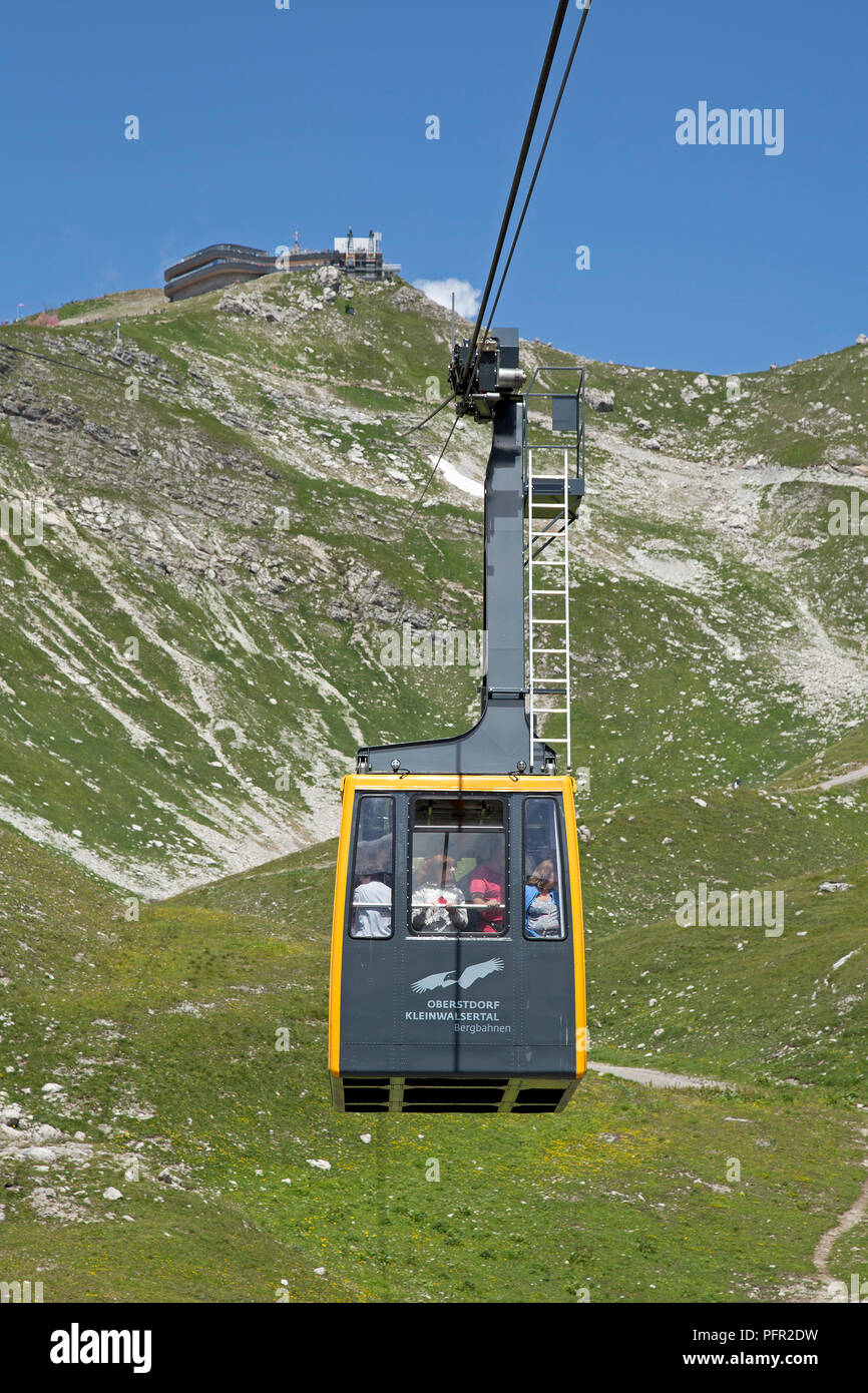 Gare de sommet, Nebelhornbahn, Nebelhorn Oberstdorf, Allgaeu, Bavaria, Germany Banque D'Images