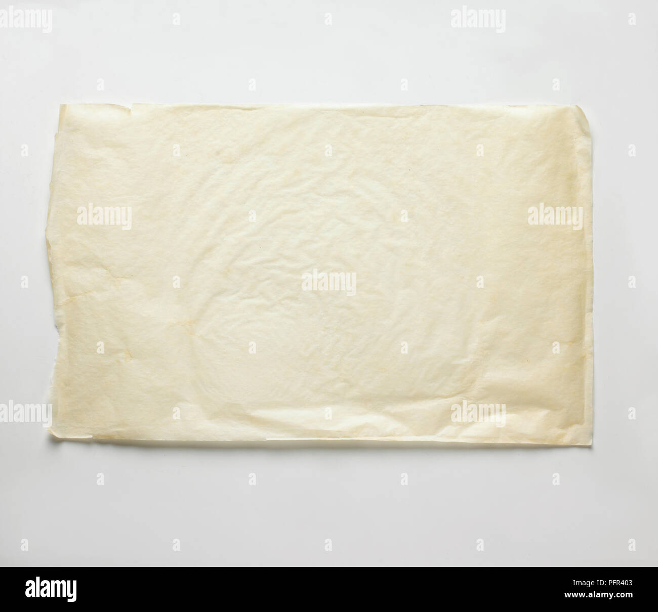 Feuille de papier cuisson Banque D'Images