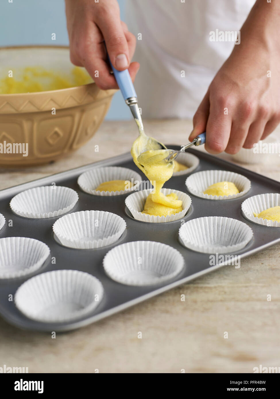 Cupcake Benecol mélange en cas de papier Banque D'Images