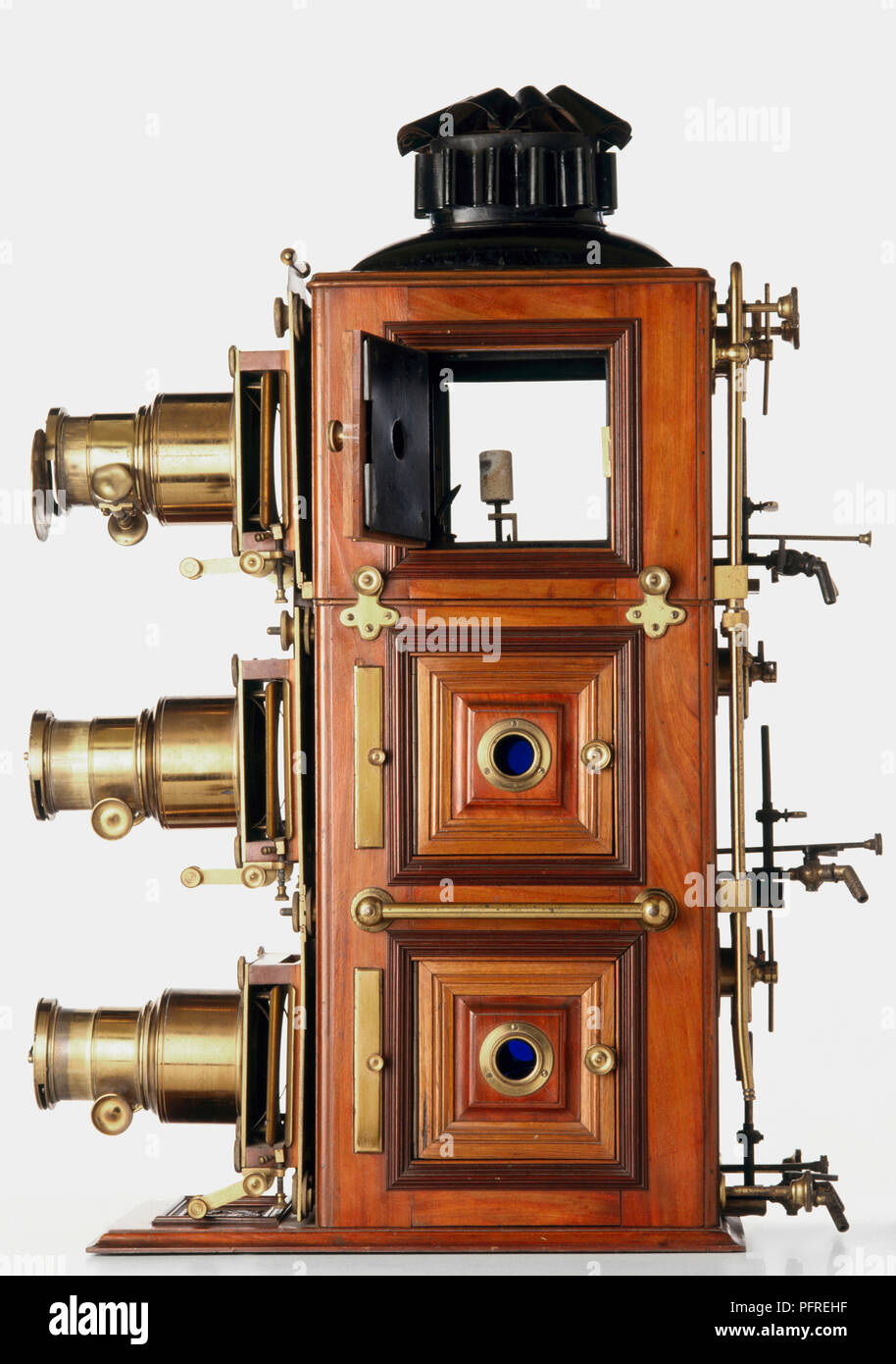 Triple Triunial lantern, 19e siècle Banque D'Images