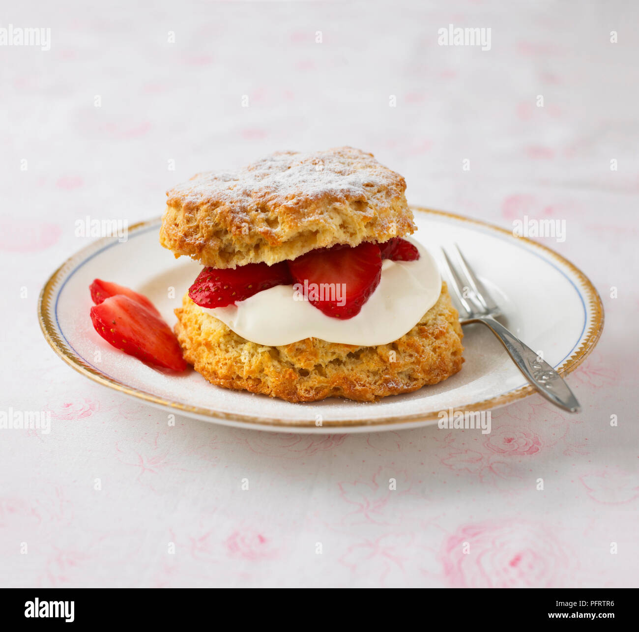 Shortcake aux fraises Banque D'Images