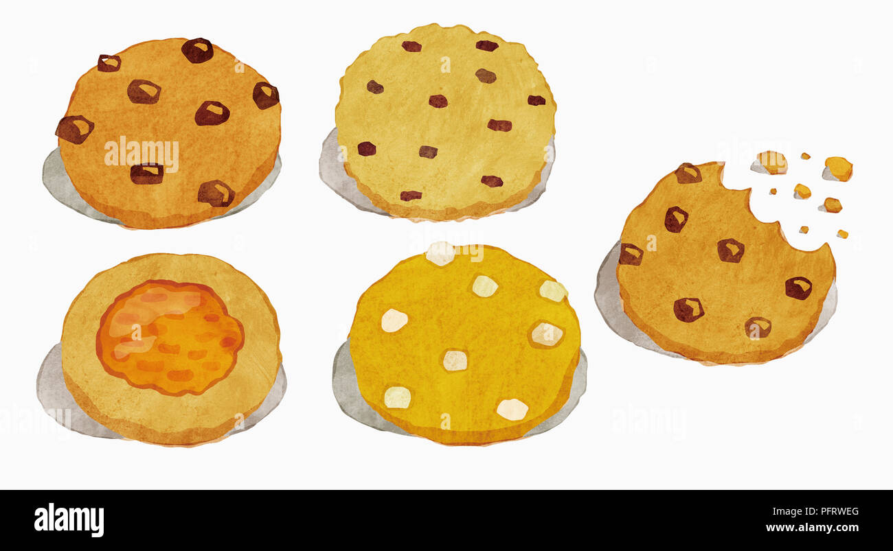 L'illustration, les Cookies Banque D'Images