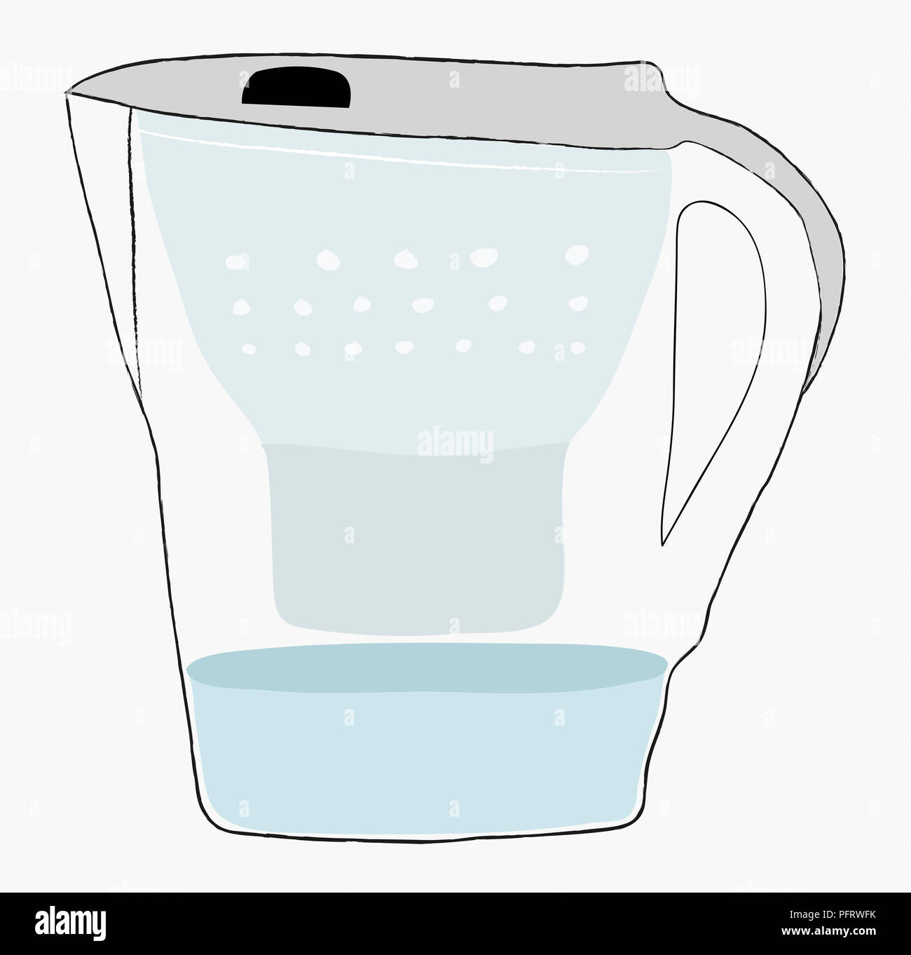 Illustration d'un filtre à eau Banque D'Images