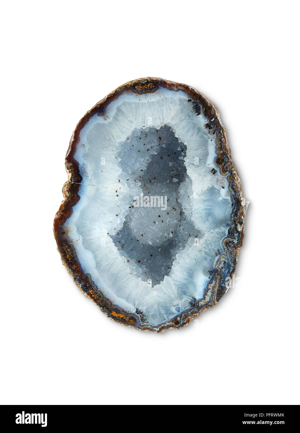 Quartz gemme Geode brute environ 15 cm Largeur Banque D'Images