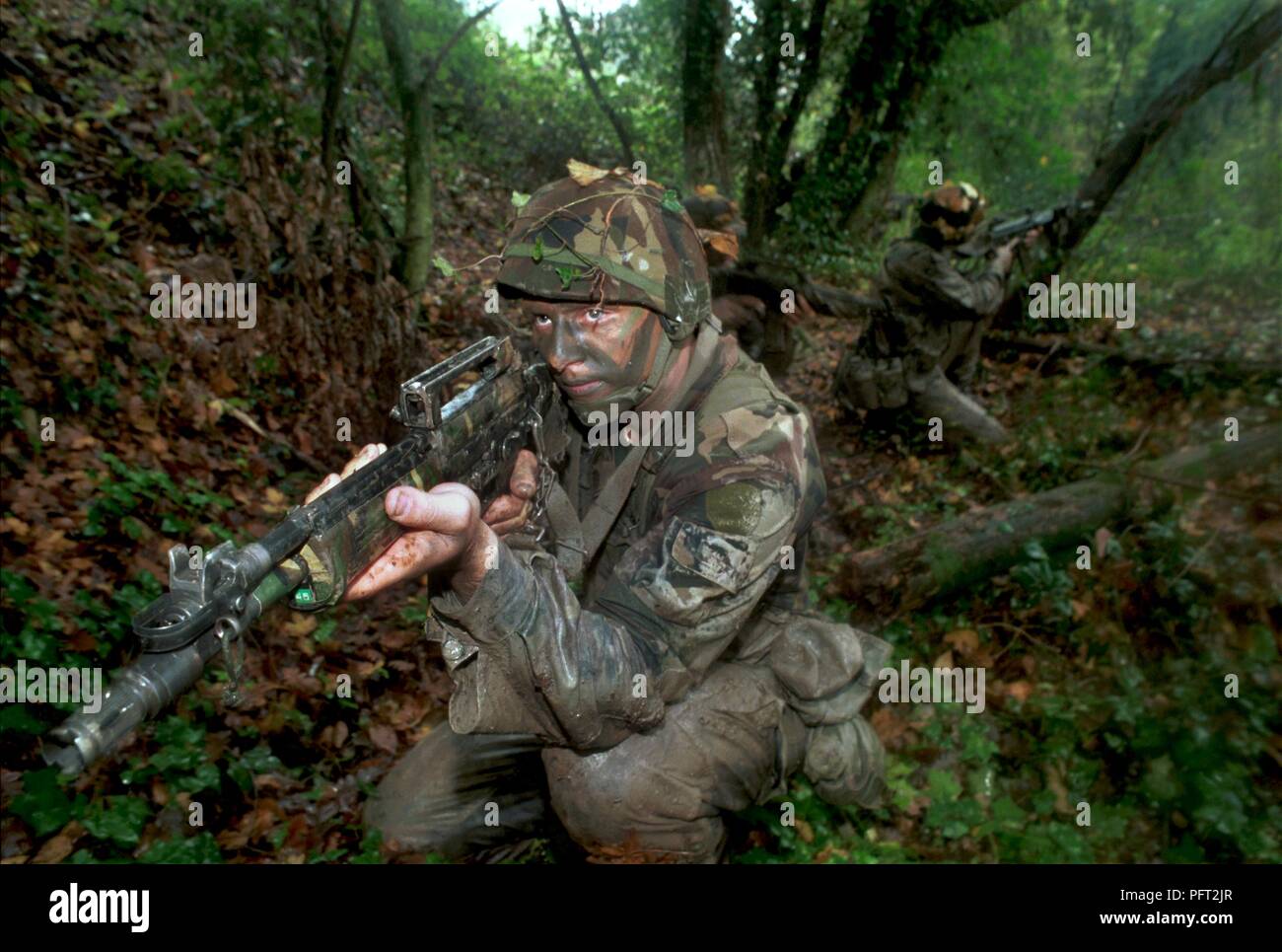 L'armée italienne, la brigade de parachutistes de la Folgore en formation Banque D'Images
