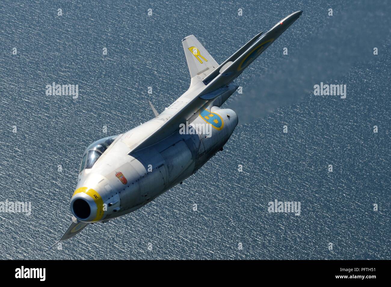 SAAB J-29F TUNNAN DU VOL HISTORIQUE DE L'ARMÉE DE L'AIR SUÉDOISE Banque D'Images